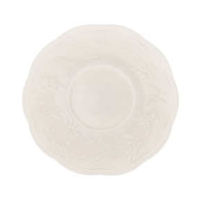 Xícara para Café com Pires de Porcelana New Bone Butterfly Flower