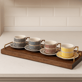 Jogo 4 Xícaras Café com Pires Olimpo New Bone 110ml