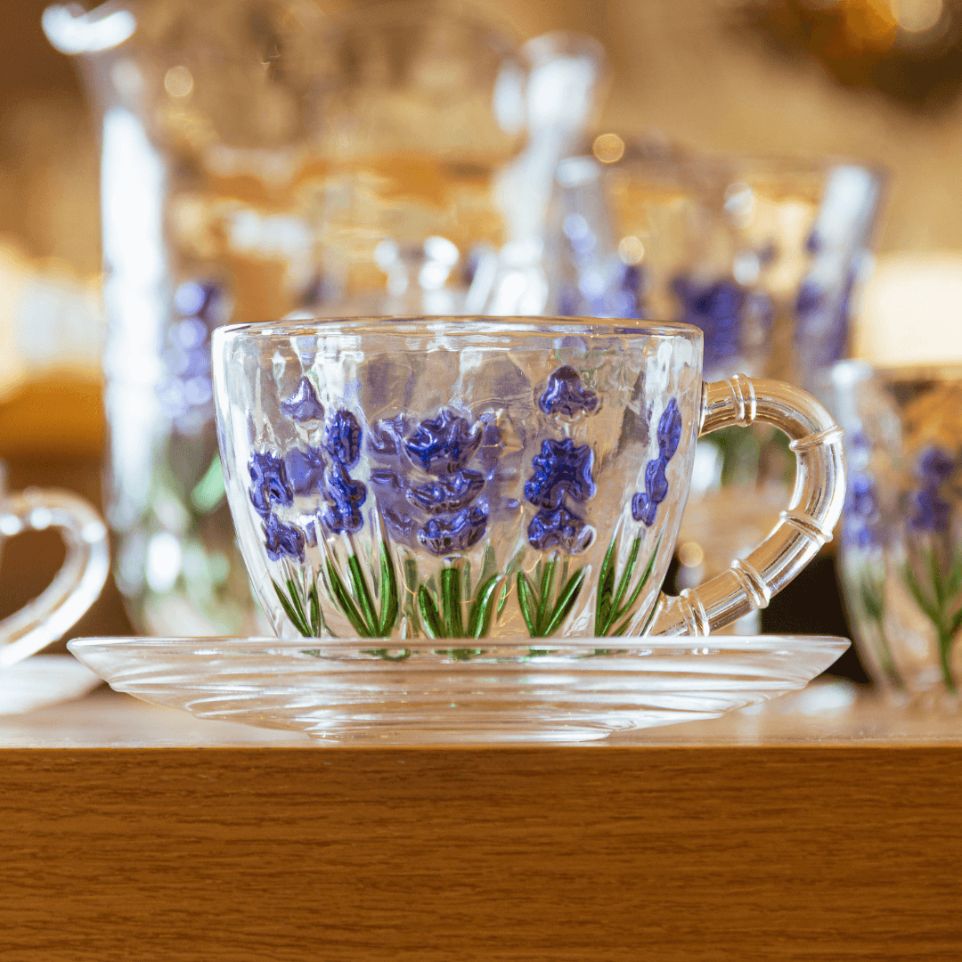 Xícara de Chá com Pires Lavanda 220ml