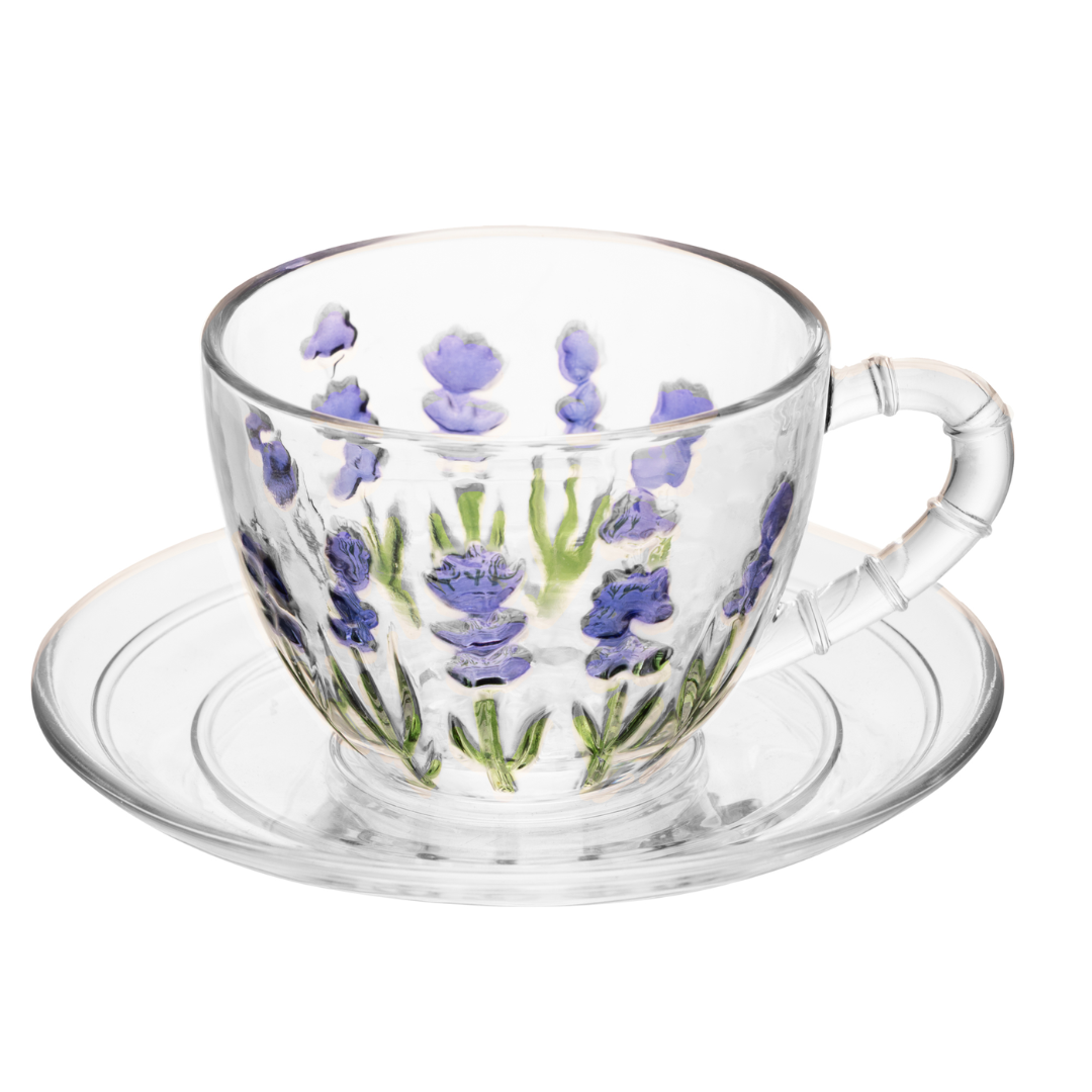 Xícara de Chá com Pires Lavanda 220ml