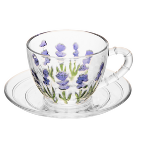 Xícara de Chá com Pires Lavanda 220ml