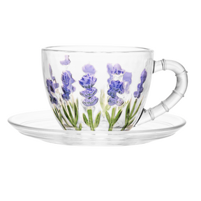 Xícara de Chá com Pires Lavanda 220ml