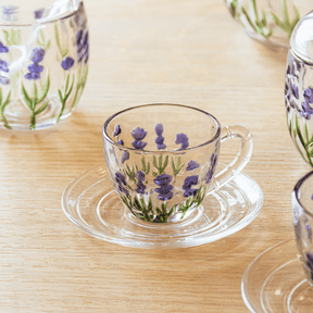 Xícara de Café com Pires Lavanda 80ml